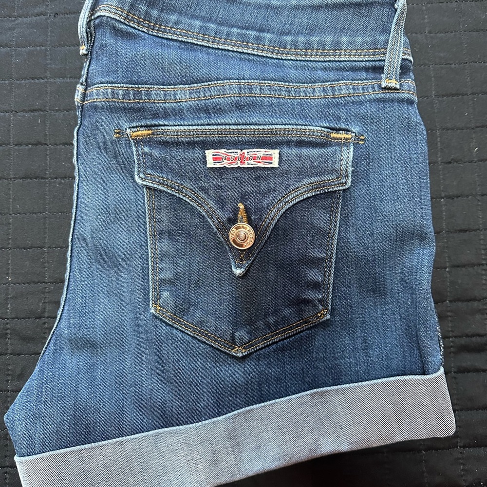 Hudson Jeans Midnight Blue Cuffed Denim Shorts
